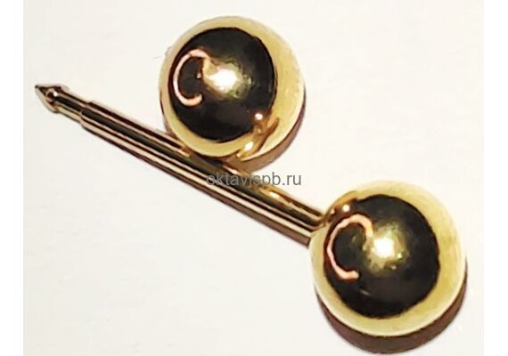 Серьги Шарик 4 мм золото / шар