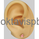 Серьги Розовое сердце